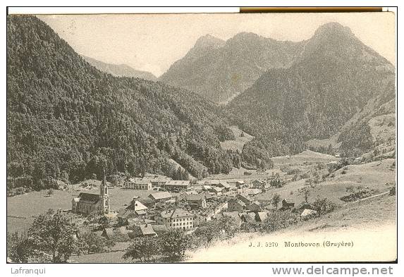 SUISSE- Ref  1195- Montbovon - Gruyere   - Carte Bon Etat - Montbovon