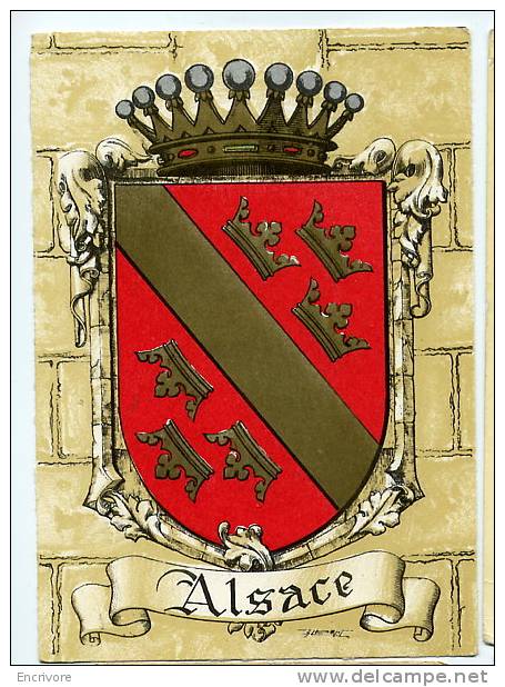 Cpsm BLASON D'ALSACE Carte BD Barday 1294H Signee - Barday