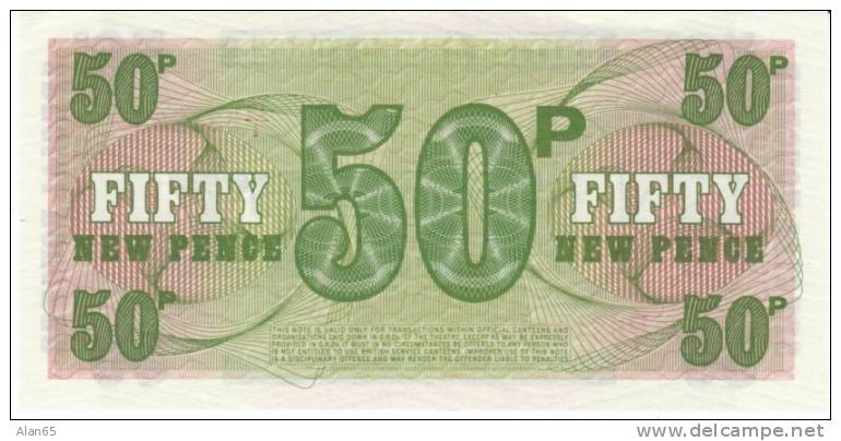 Great Britain United Kingdom 50 Pence British Armed Forces Currency Note, Krause #M46 - Forze Armate Britanniche & Docuementi Speciali