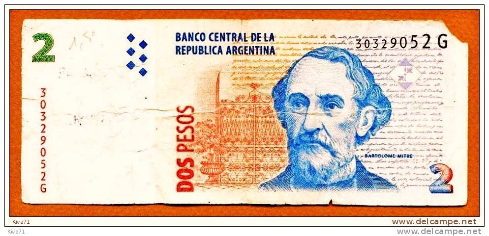 2 Pesos     "ARGENTINE"         Ble 3 - Argentine