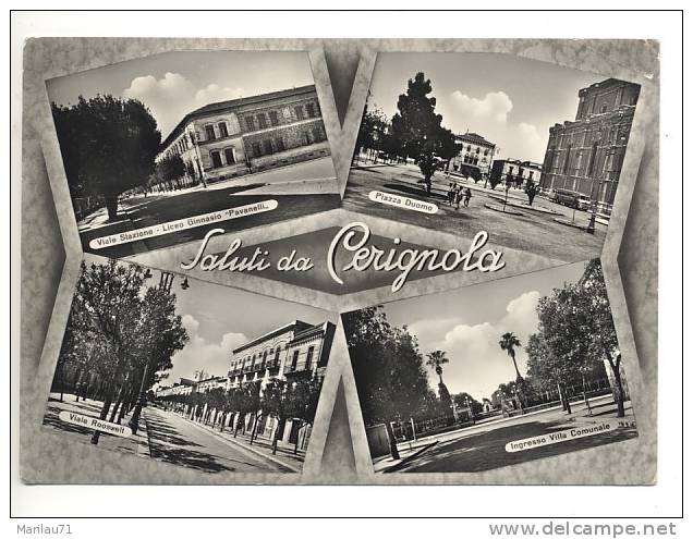 Puglia CERIGNOLA Foggia Multivedute 1953 Viaggiata - Cerignola