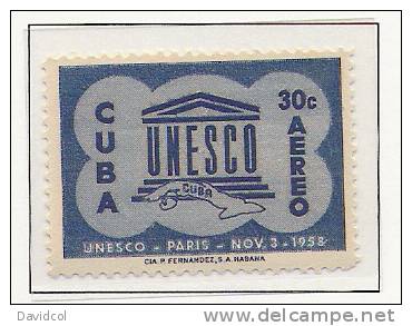 P491.- C U BA.-( 1958 ).- " UNESCO  " .- EDIFIL #: 776 - MNH - UNESCO