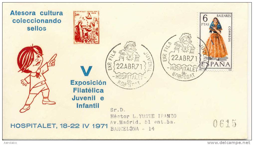 Hospitalet Del Llobregat 1971 Obliteration, Barcelona , Recommande - Maschinenstempel (EMA)