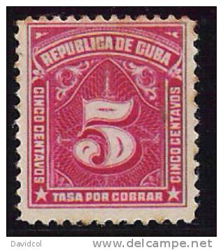N533.- C U BA.-( 1914 ).- " SELLOS DE TASA  " .- EDIFIL #: 7 - MH - Timbres-taxe
