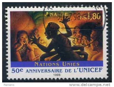 PIA - ONU GENEVE - 1996 : 50° De L´ UNICEF - (Yv 322) - Usados