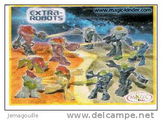 KINDER - 2S-80 - EXTRA-ROBOTS - DBOT T 012 - Bpz Avec Figurine * - Monoblocs