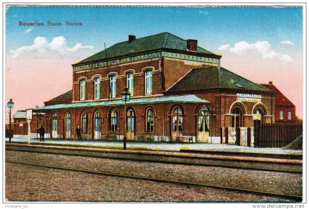 Oude Postkaart Leopoldsburg Beverlo Station (pk376) - Leopoldsburg (Kamp Van Beverloo)