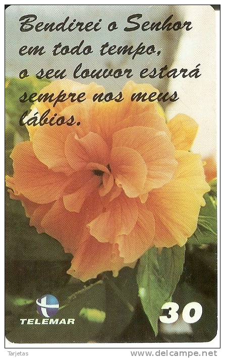 TARJETA DE BRASIL DE UNA FLOR (FLOR-FLOWER-FLORES) - Flores