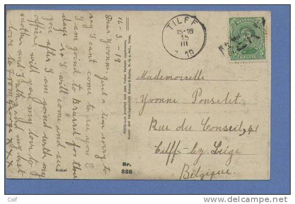 137 Op Kaart Met Naamstempel (Griffe) MERY Als Noodstempel Gebruikt - Linear Postmarks