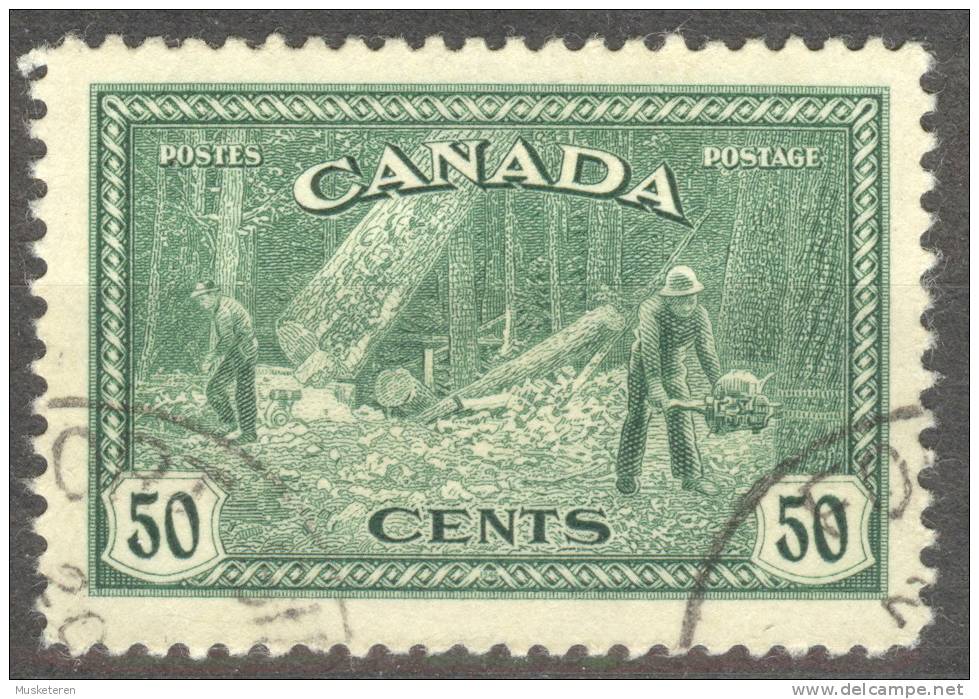 Canada 1946 Mi. 239 Lumberjacking In British Colombia - Used Stamps