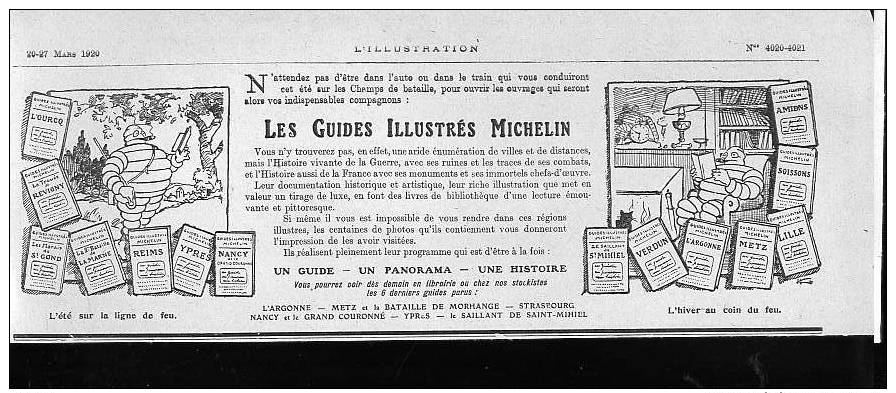 Pub De 1920 - MICHELIN - Les Guides Illustrés - 3 - - Publicités