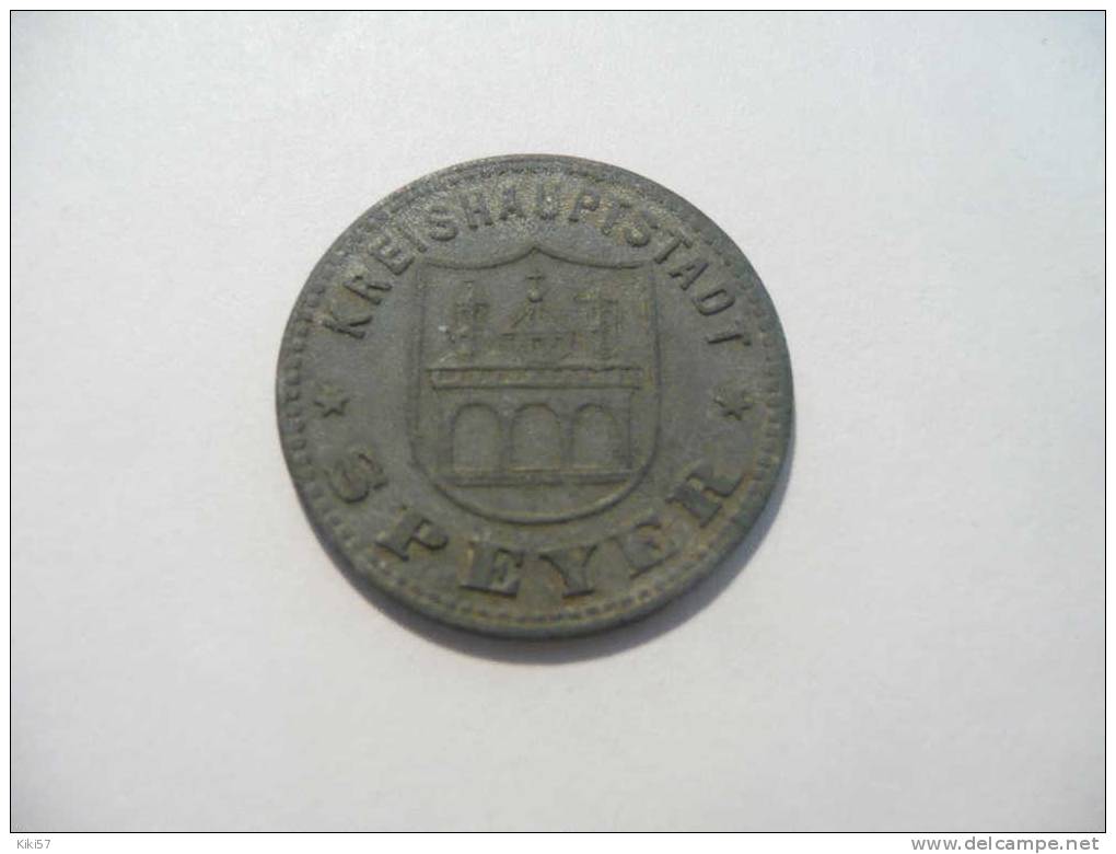 Rare Et Très Beau Jeton De Nécessité De Speyer 50 Pfennig - Monétaires/De Nécessité