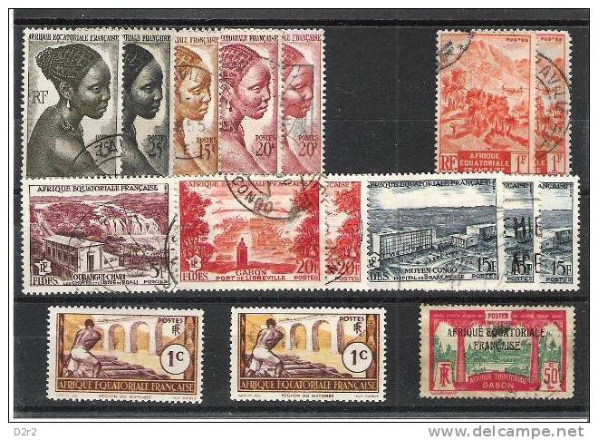 16.Timbres D'Afrique Equatorial Française - Autres - Afrique