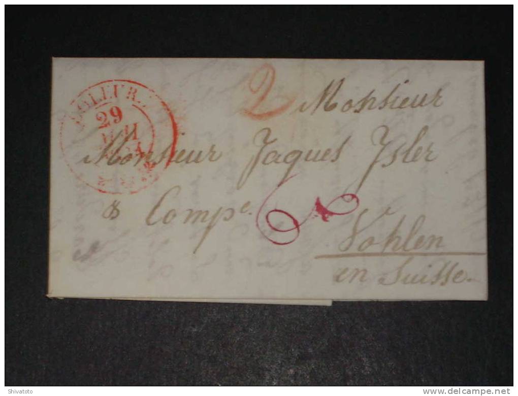 (745) Stampless Cover From Soleur  To Wohlen  1834 - ...-1845 Prephilately