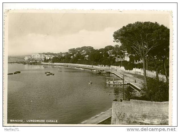 PUGLIA Brindisi Lungomare Casale 1953 Viaggiata - Brindisi