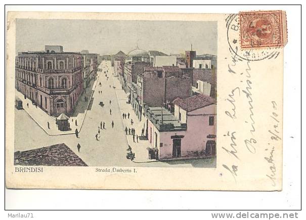 Puglia BRINDISI Strada Umberto I 1903 Viaggiata - Formato Piccolo - - Brindisi