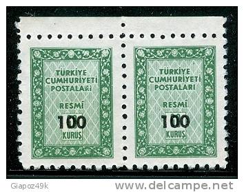 ● TURKIYE  - SERVIZI  - 1963  -  N. 81  Nuovi S.g.  COPPIA  -  Lotto  625 - Official Stamps