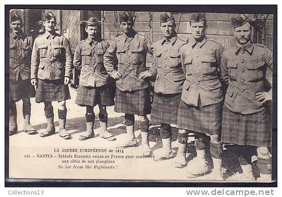 LOIRE ATLANTIQUE - Nantes - Soldats écossais Venus En France Pour Combattre Aux Côtés De Nos Highlands! - Nantes