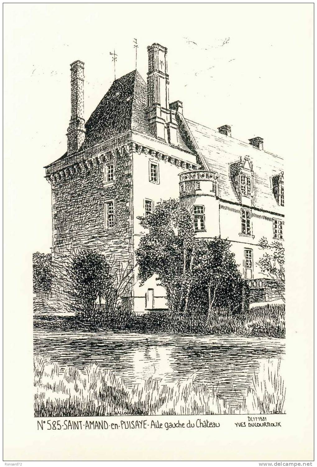 58 SAINT-AMAND-en-PUISAYE - Aile Gauche Du Château  - Illustration Yves Ducourtioux - Saint-Amand-en-Puisaye