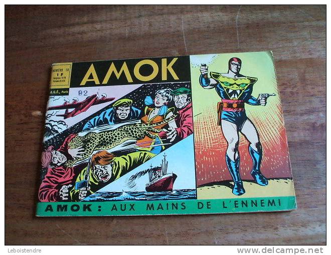 BD-AMOK-N° 10 -AMOK:AUX MAINS DE L'ENNEMI-EDITON SAGE -1966-BELLE ETAT D'USAGE - Formatos Pequeños