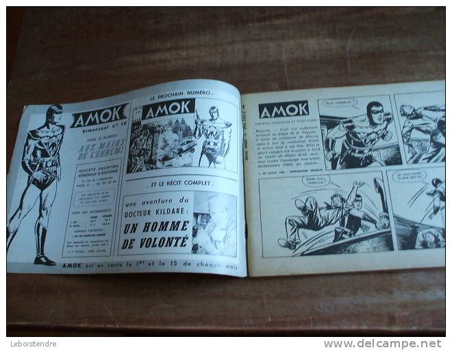 BD-AMOK-N° 10 -AMOK:AUX MAINS DE L'ENNEMI-EDITON SAGE -1966-BELLE ETAT D'USAGE - Kleine Formaat