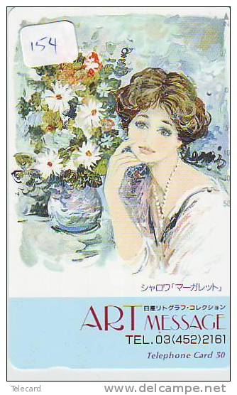 Télécarte  JAPAN (154)  Peinture Art Kunst Painting Malerei Phonecard - Peinture