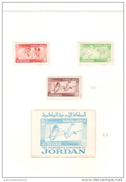 25916)foglio Serie Completa - Sport - Catalogo Ivert N° 415/422 - Giordania 1964 - Jordanien