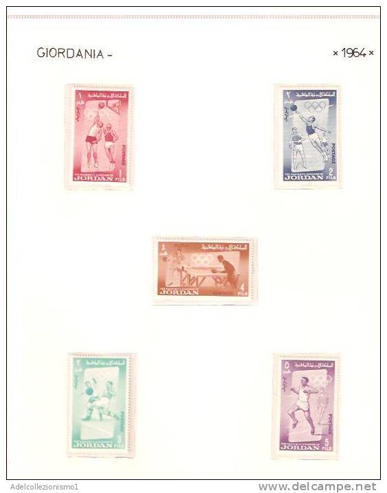 25916)foglio Serie Completa - Sport - Catalogo Ivert N° 415/422 - Giordania 1964 - Giordania