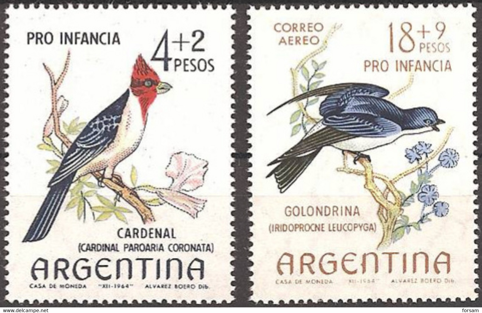 ARGENTINA..1964..Michel # 854-855...MNH. - Ungebraucht