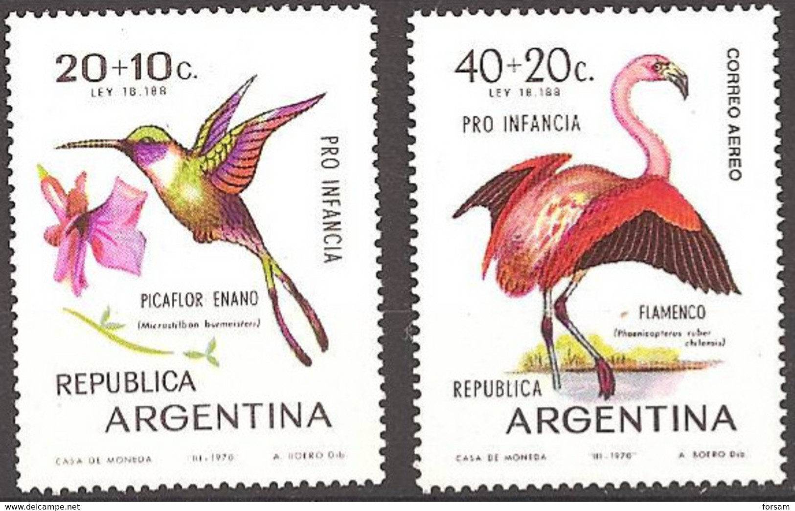 ARGENTINA..1970..Michel # 1055-1056...MNH. - Nuovi