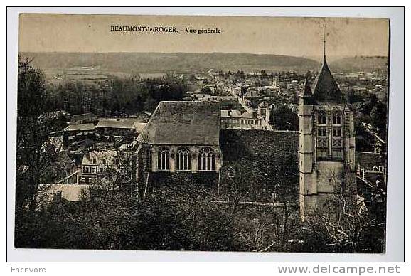 Cpa BEAUMONT LE ROGER Vue Generale - Beaumont-le-Roger