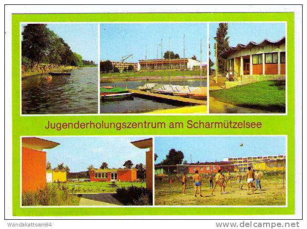 AK Jugenderholungszentrum Am Scharmützelsee Mehrbild 5 B Am Strand Blick Vom Hafen Strandcafe Bungalows Volleyballplatz - Beeskow