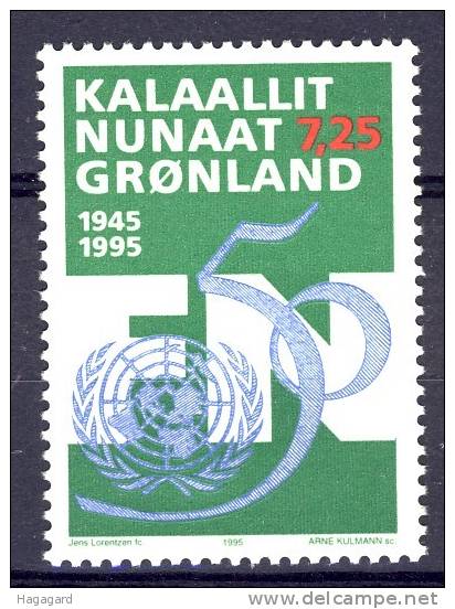 ##1995. Greenland. UN 50 Years. Michel 259. MNH(**) - Unused Stamps