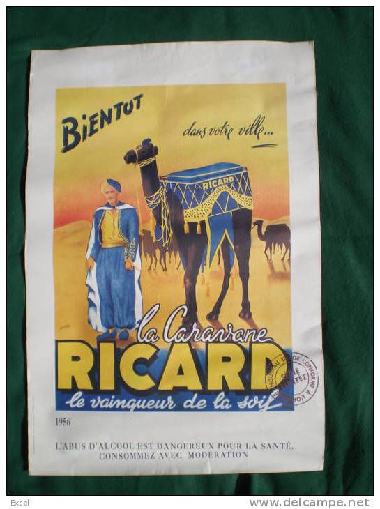 Affiche Pub   RICARD    "La Caravane Ricard" - Alcools