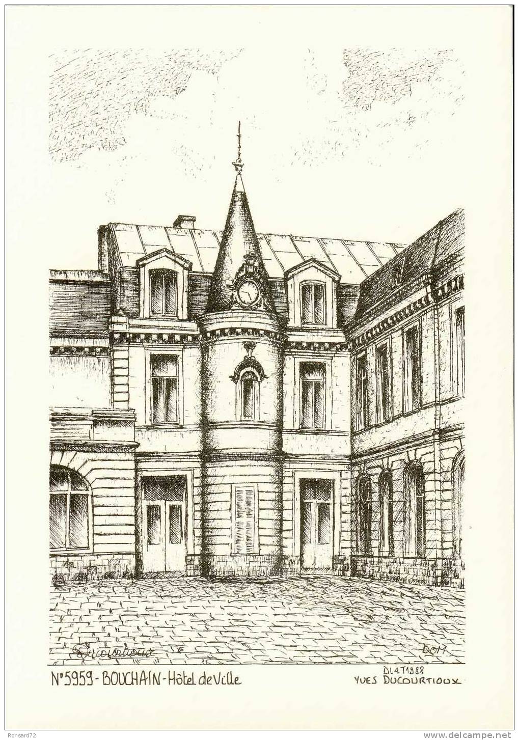 59 BOUCHAIN - Hôtel De Ville  - Illustration Yves Ducourtioux - Bouchain