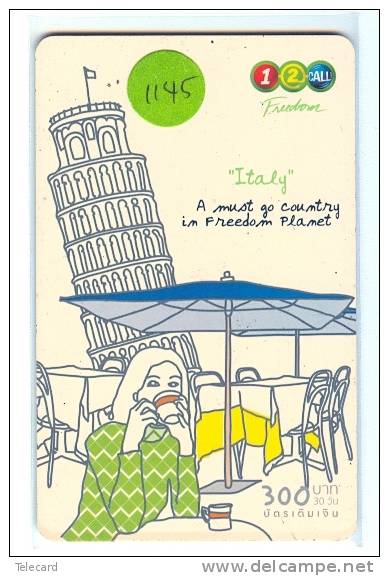 Telecarte THAILAND  (1145) ITALY ITALIE  RELATED * PISA * Telefonkarte - Thailand