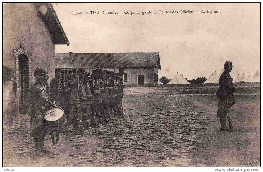 CHAMP DE TIR DE CHENOVE CORPS DE GARDE ET TENTES DES OFFICIERS - Chenove