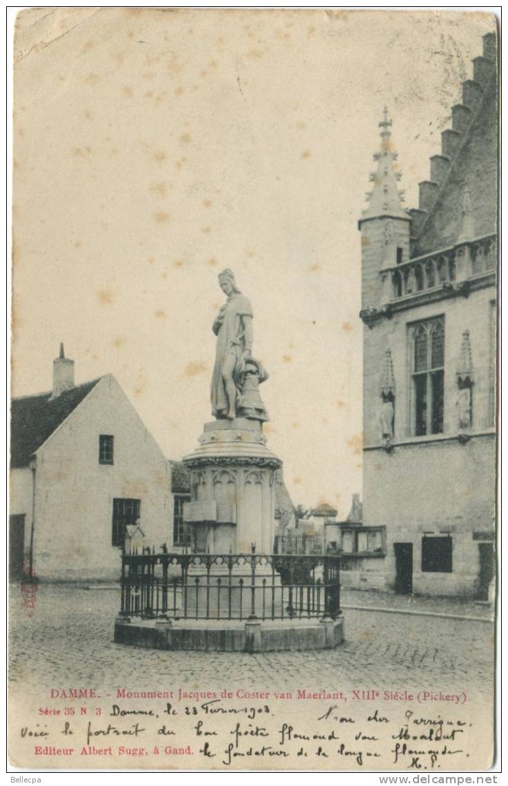 Damme Monument Jacques De Coster Van Maerlant - Damme