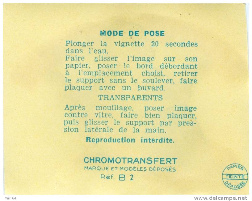 5 , CHROMO . DECALCOMANIE . SALUT LES COPAINS .  10 Cm X  7 Cm . - Autres & Non Classés