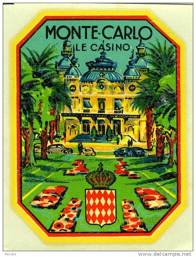 50 , CHROMO . DECALCOMANIE . MONTE-CARLO LE CASINO . - Andere & Zonder Classificatie