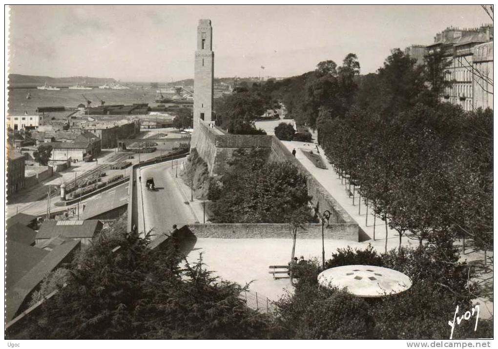 CPSM-29-FINISTERE- BREST Cours Da Ot. Monument Commémoratif Américain Et La Rade.    762/2 - Brest