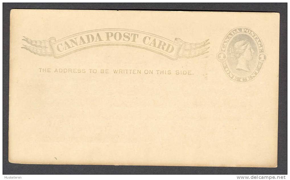 Canada Postal Stationery Ganzsache Entier PRIVATE Print BROS MANUFACTURING COMPANY Ltd, Victoria (2 Scans) - 1860-1899 Regering Van Victoria