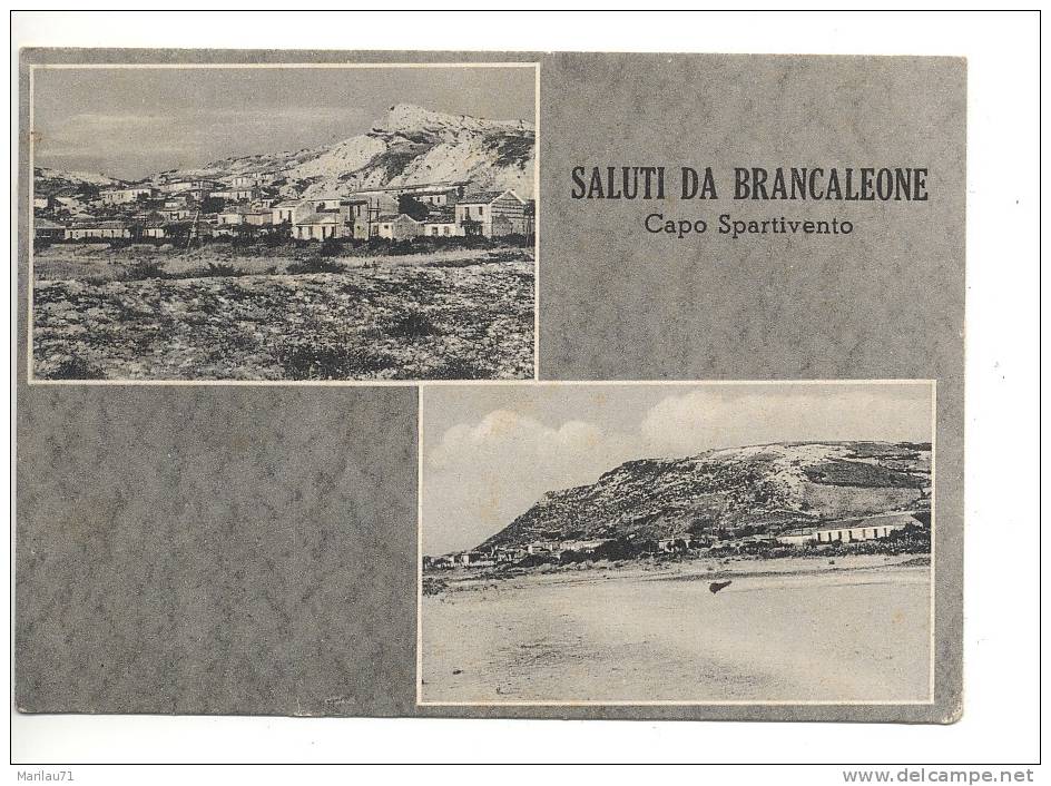 Calabria BRANCALEONE Reggio Capo Spartivento 1954 Viaggiata - Formato Grande - - Autres & Non Classés