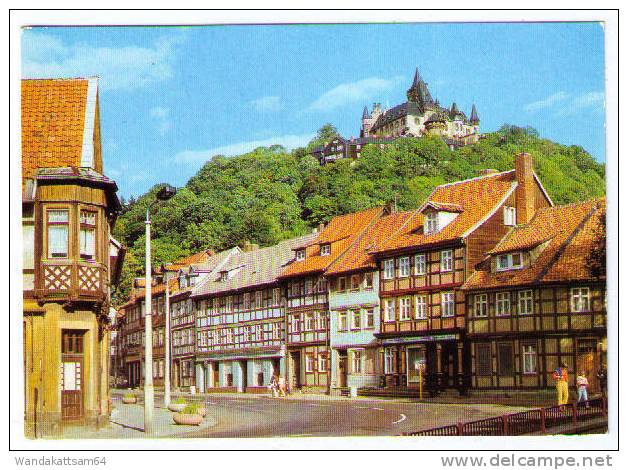 AK Wernigerode Schöne Ecke Mit Blick Zum Feudalmuseum Schloß Wernigerode Straßenpartie Fachwerkhäuser - Wernigerode