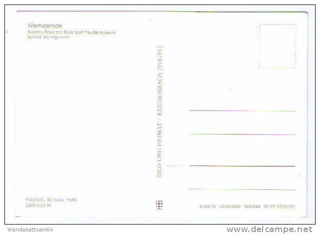 AK Wernigerode Schöne Ecke Mit Blick Zum Feudalmuseum Schloß Wernigerode Straßenpartie Fachwerkhäuser - Wernigerode