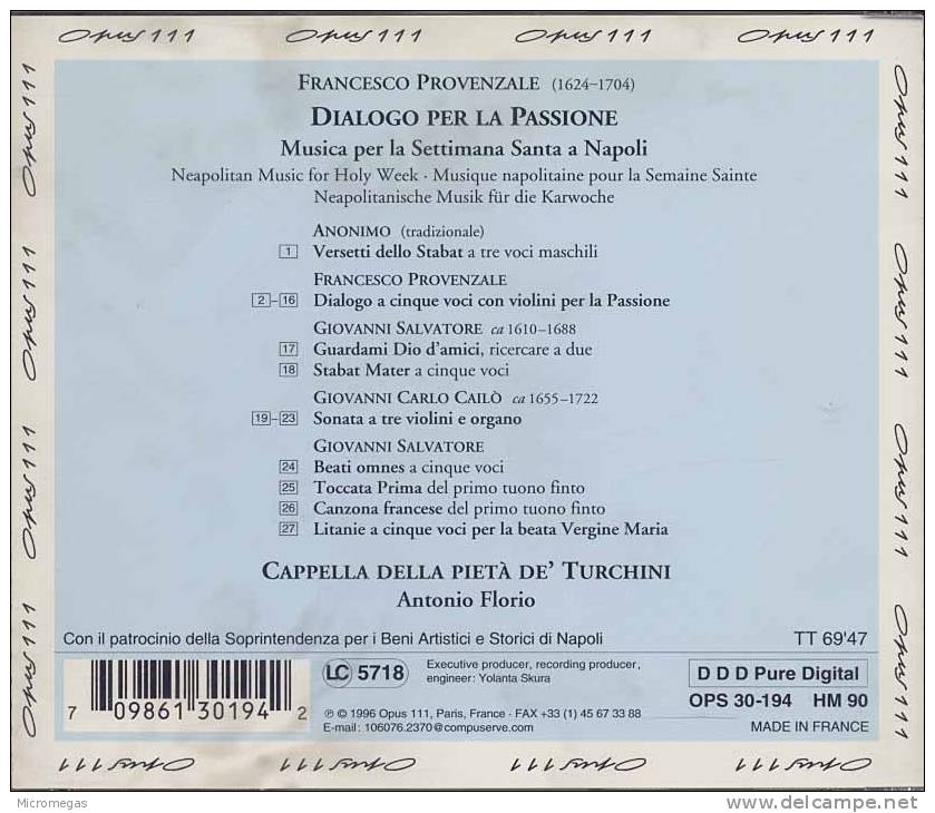 Provenzale : Passione, Antonio Florio - Klassik