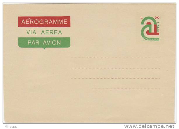 Italy-Unused Aerogramme  Lire 200 - Interi Postali