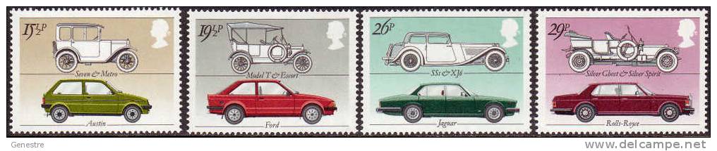 Grande-Bretagne - Y&T 1058 à 1061 (SG 1198 à 1201) ** (MNH) - British Motor Cars - Ongebruikt