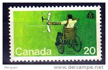 Lupa 258. CANADA, Num 607, Cat Yvert. Deportes Paralimpicos 1976 ** - Tir à L'Arc