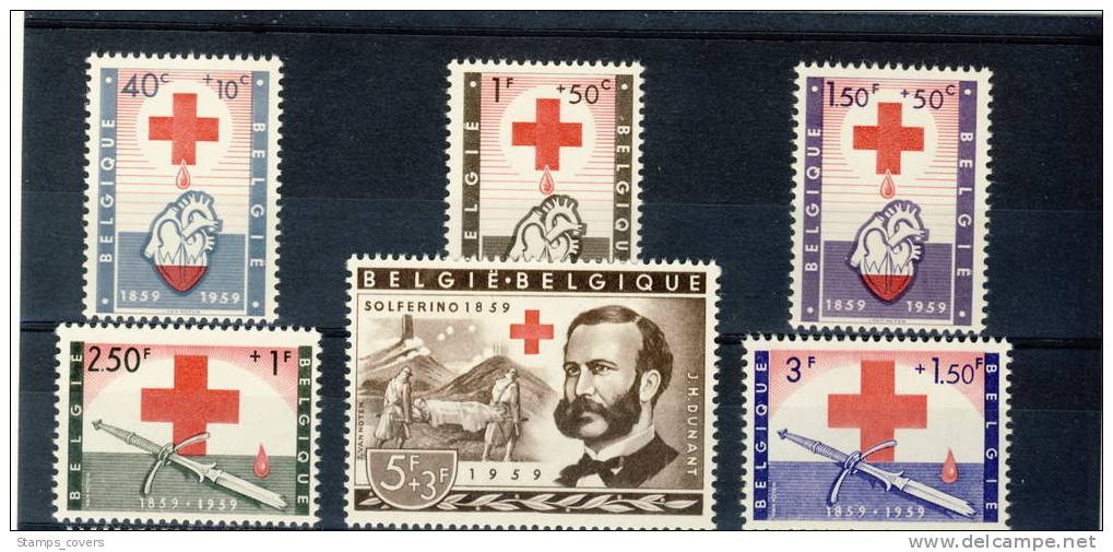 BELGIUM MNH** COB 1096/1101 RED CROSS SOLFERINO DUNANT - Henry Dunant